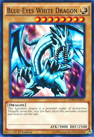 Blue-Eyes White Dragon (Version 1) (LDK2-ENK01) - Legendary Decks II 1st Edition Legendary Decks II Yugioh Single  Squirtle Squad Card Shop.