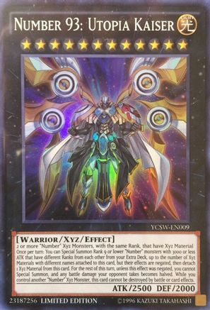 Number 93: Utopia Kaiser (YCSW-EN009) - Yu-Gi-Oh! Championship Series Prize Cards Limited Yu-Gi-Oh! Championship Series Prize Cards Yugioh Single  Squirtle Squad Card Shop.