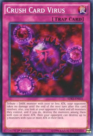 Crush Card Virus (SDKS-EN031) - Structure Deck: Seto Kaiba 1st Edition Structure Deck: Seto Kaiba Yugioh Single  Squirtle Squad Card Shop.