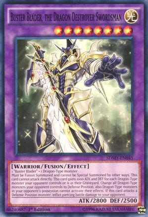 Buster Blader, the Dragon Destroyer Swordsman (SDMY-EN045) - Structure Deck: Yugi Muto 1st Edition Structure Deck: Yugi Muto Yugioh Single  Squirtle Squad Card Shop.