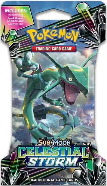 Pokémon TCG - Sun & Moon Celestial Storm Sleeved Booster Pack - Sealed English Pokémon Booster Pack Squirtle Squad Card Shop.   Squirtle Squad Card Shop.
