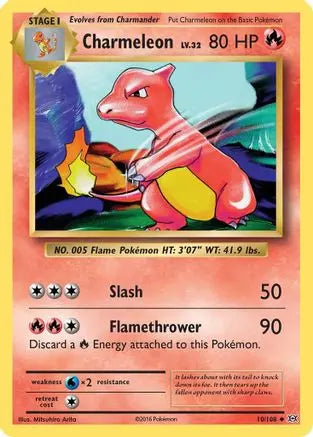 Charmeleon 010  - Reverse Holofoil XY  Evolutions - Uncommon XY - Evolutions Pokemon Single  Squirtle Squad Card Shop.
