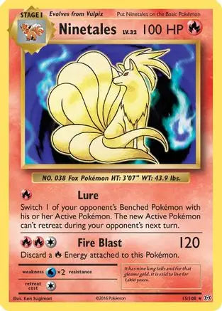Ninetales 015  - Reverse Holofoil XY  Evolutions - Holo Rare XY - Evolutions Pokemon Single  Squirtle Squad Card Shop.