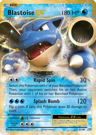 Blastoise EX 21/108 – Evolutions – English
