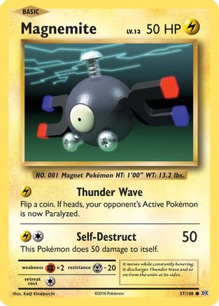 Magnemite 037  - Reverse Holofoil XY  Evolutions - Common XY - Evolutions Pokemon Single  Squirtle Squad Card Shop.