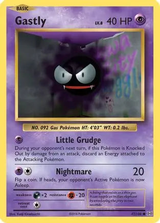 Gastly 047  - Reverse Holofoil XY  Evolutions - Common XY - Evolutions Pokemon Single  Squirtle Squad Card Shop.