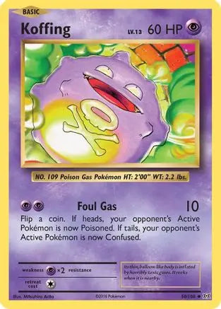 Koffing 050  - Reverse Holofoil XY  Evolutions - Uncommon