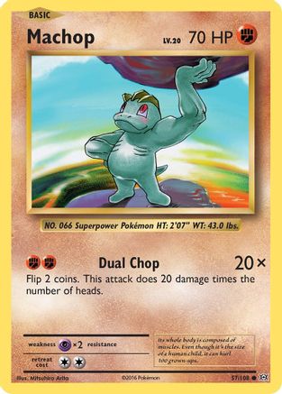 Machop 057  - Reverse Holofoil XY  Evolutions - Common XY - Evolutions Pokemon Single  Squirtle Squad Card Shop.