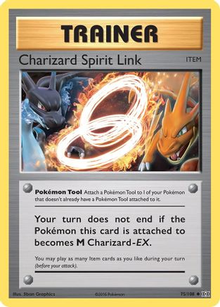 Charizard Spirit Link 075  - Reverse Holofoil XY  Evolutions - Uncommon XY - Evolutions Pokemon Single  Squirtle Squad Card Shop.