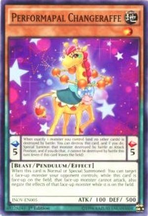 Performapal Changeraffe (INOV-EN005) - Invasion: Vengeance 1st Edition Invasion: Vengeance Yugioh Single  Squirtle Squad Card Shop.