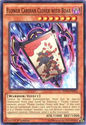 Flower Cardian Clover with Boar (INOV-EN012) - Invasion: Vengeance 1st Edition Invasion: Vengeance Yugioh Single  Squirtle Squad Card Shop.
