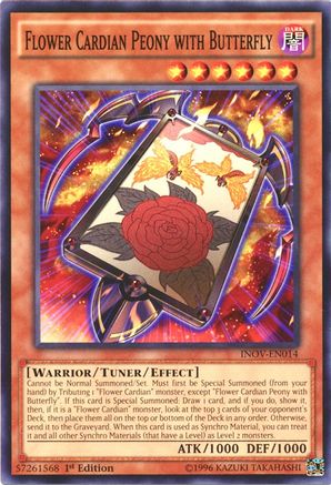 Flower Cardian Peony with Butterfly (INOV-EN014) - Invasion: Vengeance Unlimited Invasion: Vengeance Yugioh Single  Squirtle Squad Card Shop.