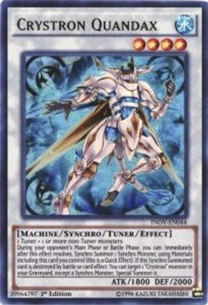 Crystron Quandax (INOV-EN044) - Invasion: Vengeance 1st Edition Invasion: Vengeance Yugioh Single  Squirtle Squad Card Shop.