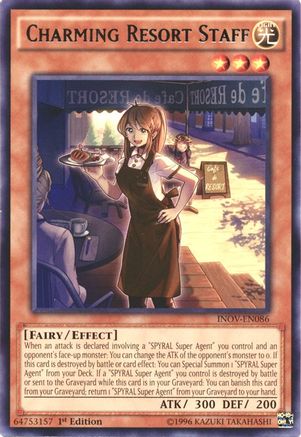 Charming Resort Staff (INOV-EN086) - Invasion: Vengeance Unlimited Invasion: Vengeance Yugioh Single  Squirtle Squad Card Shop.
