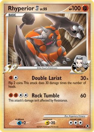 Rhyperior E4 - 32/111 (DPPt Rising Rivals)/111  - Holofoil Deck Exclusives - Holo Rare Deck Exclusives Pokemon Single  Squirtle Squad Card Shop.