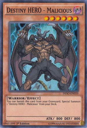 Destiny HERO - Malicious (DESO-EN010) - Destiny Soldiers 1st Edition Destiny Soldiers Yugioh Single  Squirtle Squad Card Shop.