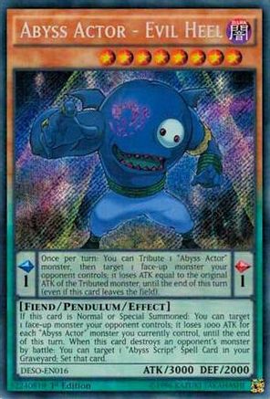 Abyss Actor - Evil Heel (DESO-EN016) - Destiny Soldiers 1st Edition Destiny Soldiers Yugioh Single  Squirtle Squad Card Shop.