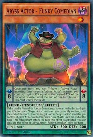 Abyss Actor - Funky Comedian (DESO-EN017) - Destiny Soldiers 1st Edition Destiny Soldiers Yugioh Single  Squirtle Squad Card Shop.