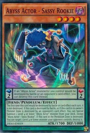 Abyss Actor - Sassy Rookie (DESO-EN019) - Destiny Soldiers 1st Edition Destiny Soldiers Yugioh Single  Squirtle Squad Card Shop.
