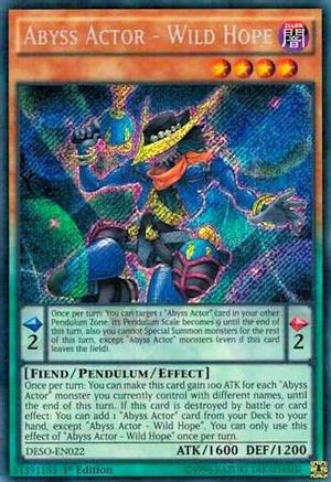 Abyss Actor - Wild Hope (DESO-EN022) - Destiny Soldiers 1st Edition Destiny Soldiers Yugioh Single  Squirtle Squad Card Shop.
