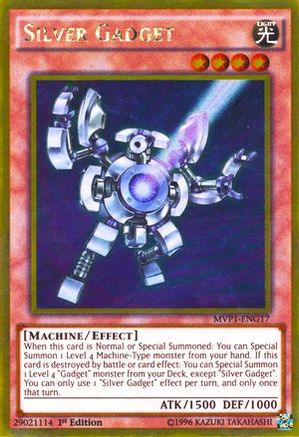Silver Gadget (MVP1-ENG17) - The Dark Side of Dimensions Movie Pack: Gold Edition 1st Edition The Dark Side of Dimensions Movie Pack: Gold Edition Yugioh Single  Squirtle Squad Card Shop.