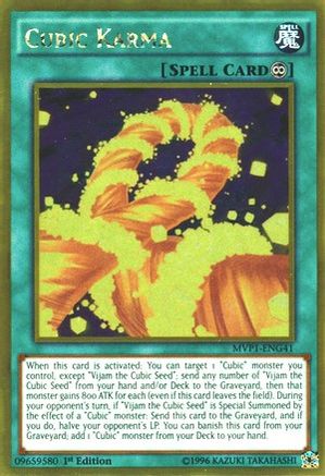 Cubic Karma (MVP1-ENG41) - The Dark Side of Dimensions Movie Pack: Gold Edition 1st Edition The Dark Side of Dimensions Movie Pack: Gold Edition Yugioh Single  Squirtle Squad Card Shop.