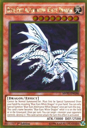Blue-Eyes Alternative White Dragon (MVP1-ENG46) - The Dark Side of Dimensions Movie Pack: Gold Edition 1st Edition The Dark Side of Dimensions Movie Pack: Gold Edition Yugioh Single  Squirtle Squad Card Shop.