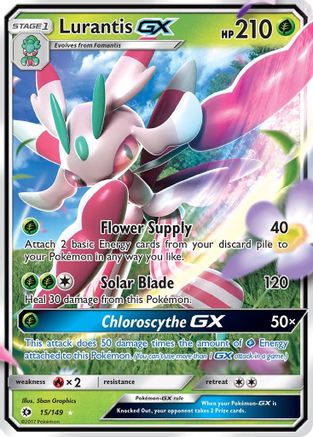 Lurantis GX 015  - Holofoil SM Base Set - Ultra Rare SM Base Set Pokemon Single  Squirtle Squad Card Shop.
