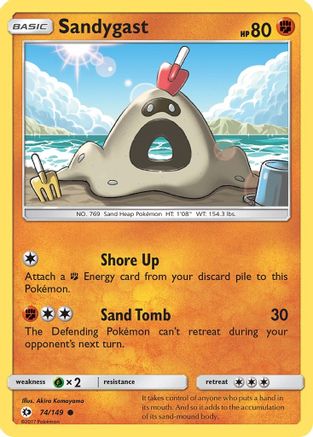 Sandygast 074  SM Base Set - Common SM Base Set Pokemon Single  Squirtle Squad Card Shop.