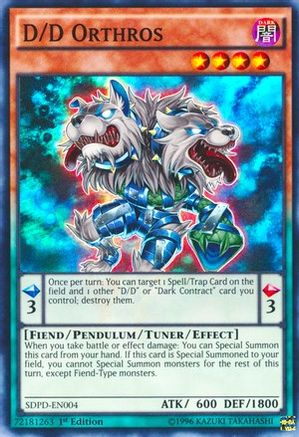 D/D Orthros (SDPD-EN004) - Structure Deck: Pendulum Domination 1st Edition Structure Deck: Pendulum Domination Yugioh Single  Squirtle Squad Card Shop.
