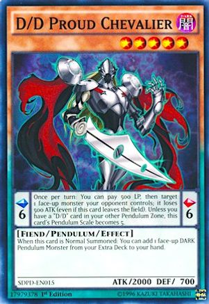 D/D Proud Chevalier (SDPD-EN015) - Structure Deck: Pendulum Domination 1st Edition Structure Deck: Pendulum Domination Yugioh Single  Squirtle Squad Card Shop.