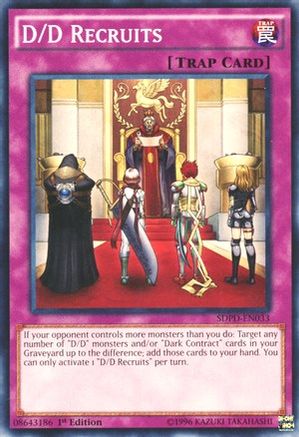 D/D Recruits (SDPD-EN033) - Structure Deck: Pendulum Domination 1st Edition Structure Deck: Pendulum Domination Yugioh Single  Squirtle Squad Card Shop.