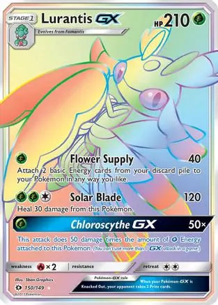 Lurantis GX (Secret) 150/149  - Holofoil SM Base Set - Secret Rare SM Base Set Pokemon Single  Squirtle Squad Card Shop.