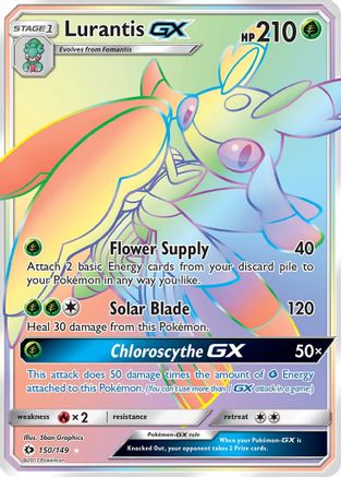 Lurantis GX (Secret) 150/149  - Holofoil SM Base Set - Secret Rare SM Base Set Pokemon Single  Squirtle Squad Card Shop.