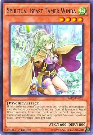 Spiritual Beast Tamer Winda (RATE-EN026) - Raging Tempest 1st Edition Raging Tempest Yugioh Single  Squirtle Squad Card Shop.
