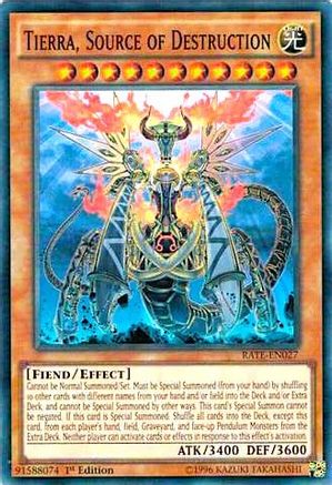 Tierra, Source of Destruction (RATE-EN027) - Raging Tempest 1st Edition Raging Tempest Yugioh Single  Squirtle Squad Card Shop.