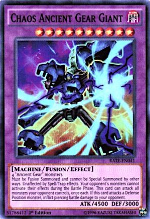 Chaos Ancient Gear Giant (RATE-EN041) - Raging Tempest 1st Edition Raging Tempest Yugioh Single  Squirtle Squad Card Shop.