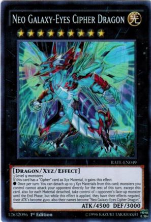 Neo Galaxy-Eyes Cipher Dragon (RATE-EN049) - Raging Tempest 1st Edition Raging Tempest Yugioh Single  Squirtle Squad Card Shop.
