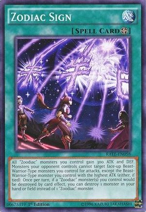 Zodiac Sign (RATE-EN058) - Raging Tempest Unlimited Raging Tempest Yugioh Single  Squirtle Squad Card Shop.