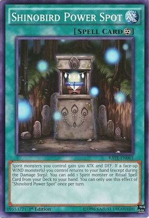 Shinobird Power Spot (RATE-EN061) - Raging Tempest 1st Edition Raging Tempest Yugioh Single  Squirtle Squad Card Shop.