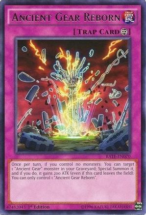 Ancient Gear Reborn (RATE-EN070) - Raging Tempest 1st Edition Raging Tempest Yugioh Single  Squirtle Squad Card Shop.