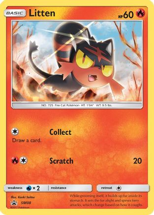 Litten SM08  - Holofoil SM Promos - Promo SM Promos Pokemon Single  Squirtle Squad Card Shop.