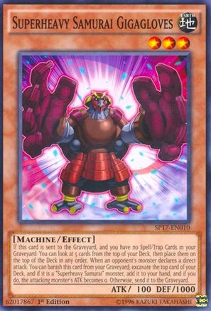 Superheavy Samurai Gigagloves (Starfoil) (SP17-EN010) - Star Pack - Battle Royal 1st Edition Star Pack - Battle Royal Yugioh Single  Squirtle Squad Card Shop.