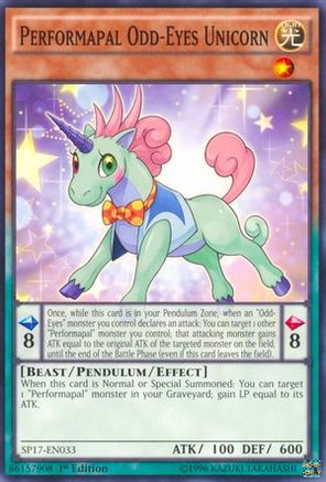 Performapal Odd-Eyes Unicorn (Starfoil) (SP17-EN033) - Star Pack - Battle Royal 1st Edition Star Pack - Battle Royal Yugioh Single  Squirtle Squad Card Shop.