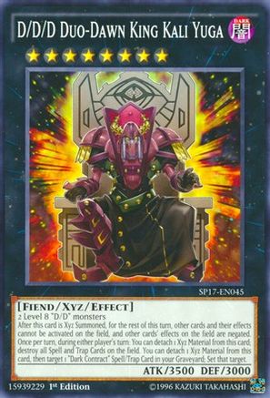 D/D/D Duo-Dawn King Kali Yuga (SP17-EN045) - Star Pack - Battle Royal 1st Edition Star Pack - Battle Royal Yugioh Single  Squirtle Squad Card Shop.