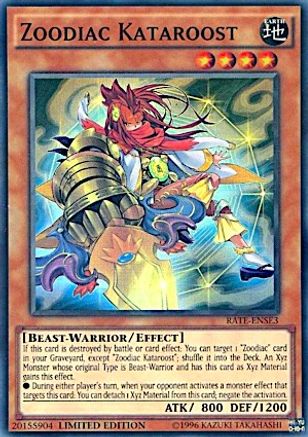 Zoodiac Kataroost (RATE-ENSE3) - Raging Tempest Limited Raging Tempest Yugioh Single  Squirtle Squad Card Shop.