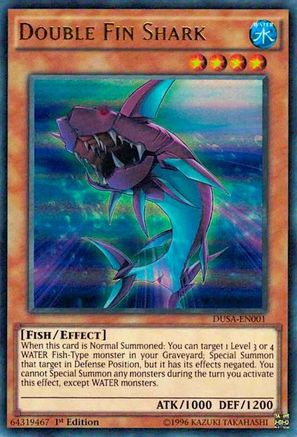 Double Fin Shark (DUSA-EN001) - Duelist Saga 1st Edition Duelist Saga Yugioh Single  Squirtle Squad Card Shop.