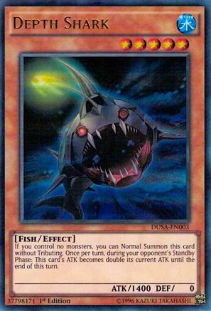 Depth Shark (DUSA-EN003) - Duelist Saga 1st Edition Duelist Saga Yugioh Single  Squirtle Squad Card Shop.