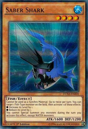 Saber Shark (DUSA-EN004) - Duelist Saga 1st Edition Duelist Saga Yugioh Single  Squirtle Squad Card Shop.