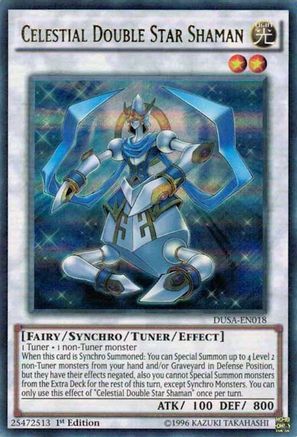Celestial Double Star Shaman (DUSA-EN018) - Duelist Saga 1st Edition Duelist Saga Yugioh Single  Squirtle Squad Card Shop.
